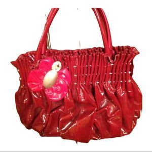 Fabrizio Poker red patent bag